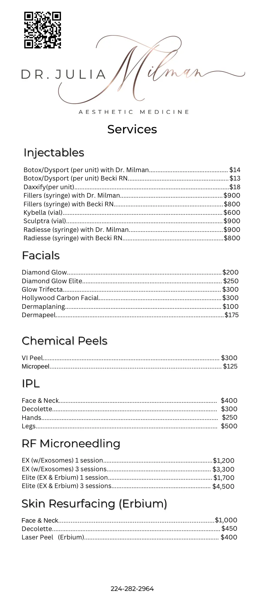 Services Menu 1